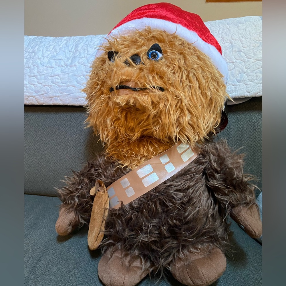 NWT Stuffed Chewbacca Holiday Greeter